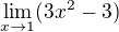 $\lim_{x \to 1} (3x^2-3)$