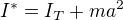 $I^{*}=I_{T}+ma^{2}$