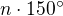 $n \cdot 150^{\circ}$
