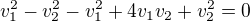 $v_1^2-v_2^2-v_1^2+4v_1v_2+v_2^2=0$