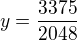 $y = \frac{3375}{2048}$