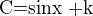 kopírovat do textarea $\text{C=sinx +k }$