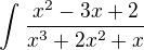 $\int_{}^{}\frac{x^{2}-3x+2}{x^{3}+2x^{2}+x}$