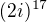 $(2i)^{17}$