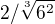 $2/\sqrt[3]{6^2}$