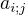 $a_{i;j}$