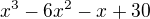 $x^3-6x^2-x+30$