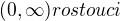 $(0,\infty ) rostouci$