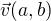 $\vec v (a,b) $
