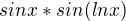 $sinx*sin(lnx)$
