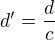 kopírovat do textarea $d' = \frac {d}{c}$