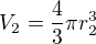 $V_2=\frac{4}{3} \pi r_2^3$