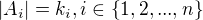 $|A_i|=k_i,i\in \{1,2,...,n\}$