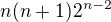 $n(n+1)2^{n-2}$