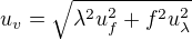 $u_v=\sqrt{\lambda^2u_f^2+f^2u_\lambda^2}$