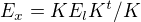 $E_{x}=KE_{l}K^{t} / K$