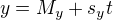 kopírovat do textarea $y=M_{y}+s_{y}t$