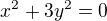 $x^2+3y^2=0$