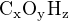 $\mathrm{C_xO_yH_z}$