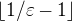 $\lfloor 1/\varepsilon-1\rfloor$