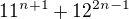 $11^{n+1}+12^{2n-1}$