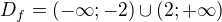 $D_{f}=(-\infty ;-2)\cup (2;+\infty )$