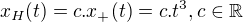 $x_H (t) = c.x_{+}(t) = c.t^3, c \in \mathbb{R}$