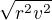 $\sqrt{r^{2}v^{2}}$