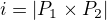 $i=|P_1 \times P_2|$