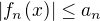 $|f_n(x)|\le a_n$