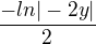 $\frac{-ln|-2y|}{2}$