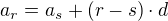 $a_{r}=a_{s}+(r-s)\cdot d$