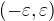 $(-\varepsilon, \varepsilon)$