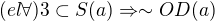 $(el\forall ) 3\subset S(a)\Rightarrow \sim OD(a)$