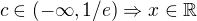 kopírovat do textarea $c \in (-\infty ,1/e) \Rightarrow x \in \mathbb{R}$