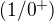 $(1/0^+)$