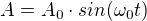 $A=A_{0}\cdot sin(\omega _{0}t)$
