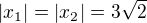 kopírovat do textarea $|x_{1}|=|x_{2}|=3\sqrt{2}$