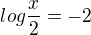kopírovat do textarea $log\frac{x}{2}=-2$