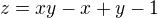kopírovat do textarea $z=xy-x+y-1$
