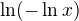 $\ln(-\ln x)$