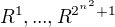 $R^1 ,..., R^{2^{n^2}+1}$