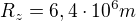 $R_z = 6,4 \cdot 10^6 m$