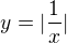 $y=|\frac{1}{x}|$