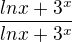 $\frac{lnx+3^{x}}{lnx+3^{x}}$