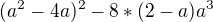 kopírovat do textarea $(a^2 - 4a)^2 - 8*(2-a)a^3$