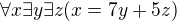 kopírovat do textarea $\forall x \exists y \exists z (x = 7y + 5z)$