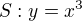 $S: y=x^3$