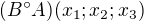 $(B � A)(x_1;x_2;x_3)$