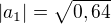 $|a_1| = \sqrt{0,64}$